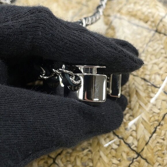 CHANEL Matelasse 2-Way Tote Plastics/Leather/Raffia Transparent/Black/Beige ... - Picture 7 of 14